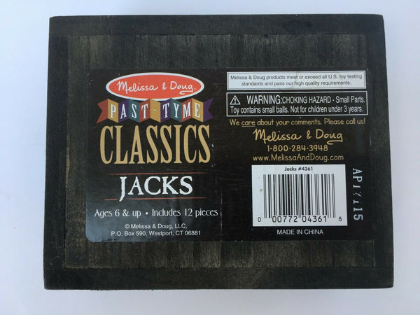 Melissa & Doug Past-Time Classics Jacks Heirloom-Quality Game